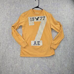 American Eagle Mens Long Sleeve Athletic Fit Graphic Tee Size  S